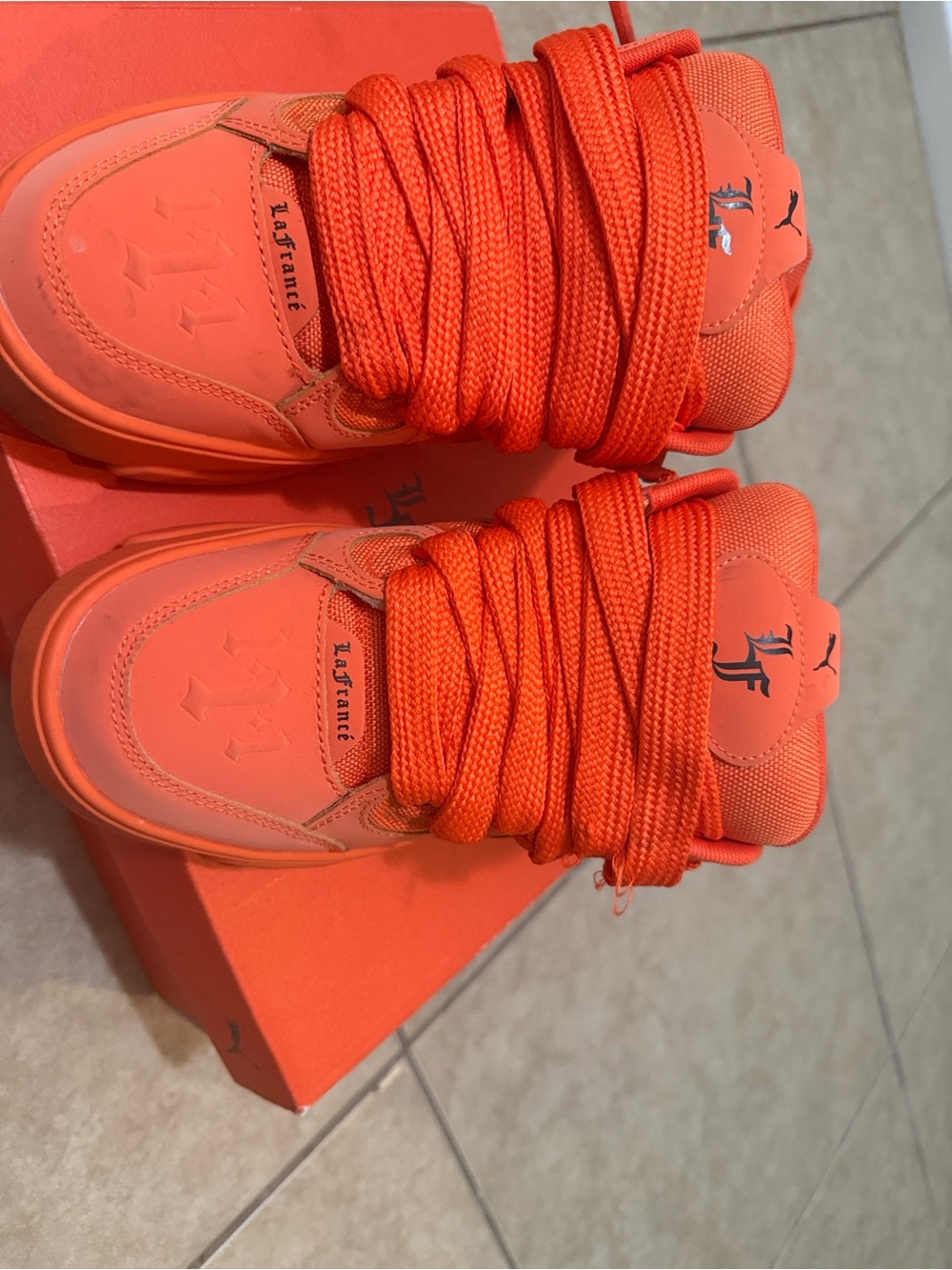Puma Men's Bold Orange Low-Top Sneakers